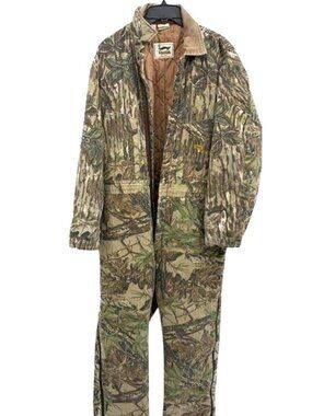 Duxbak Insulated Camouflage Hunting Coveralls Full Zip Size L